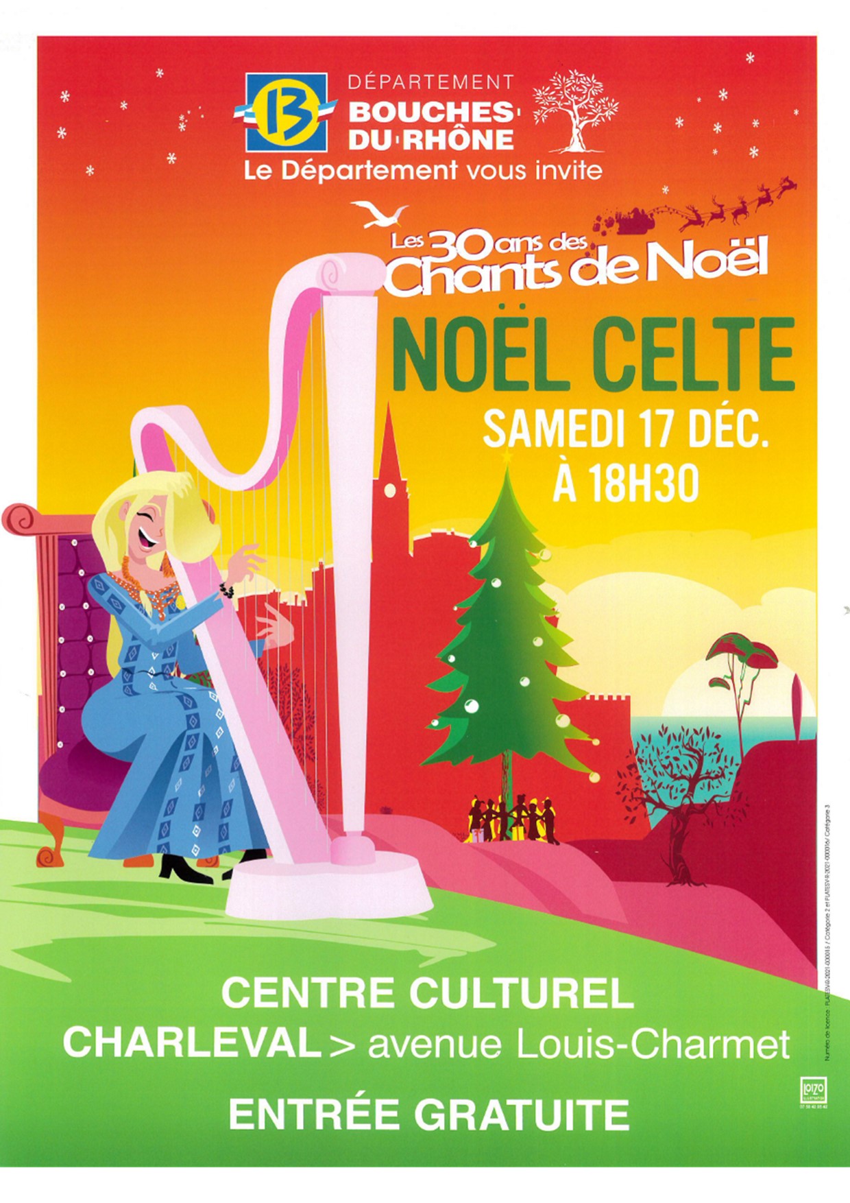 30 ans de chants de Noel affiche Charleval par CD