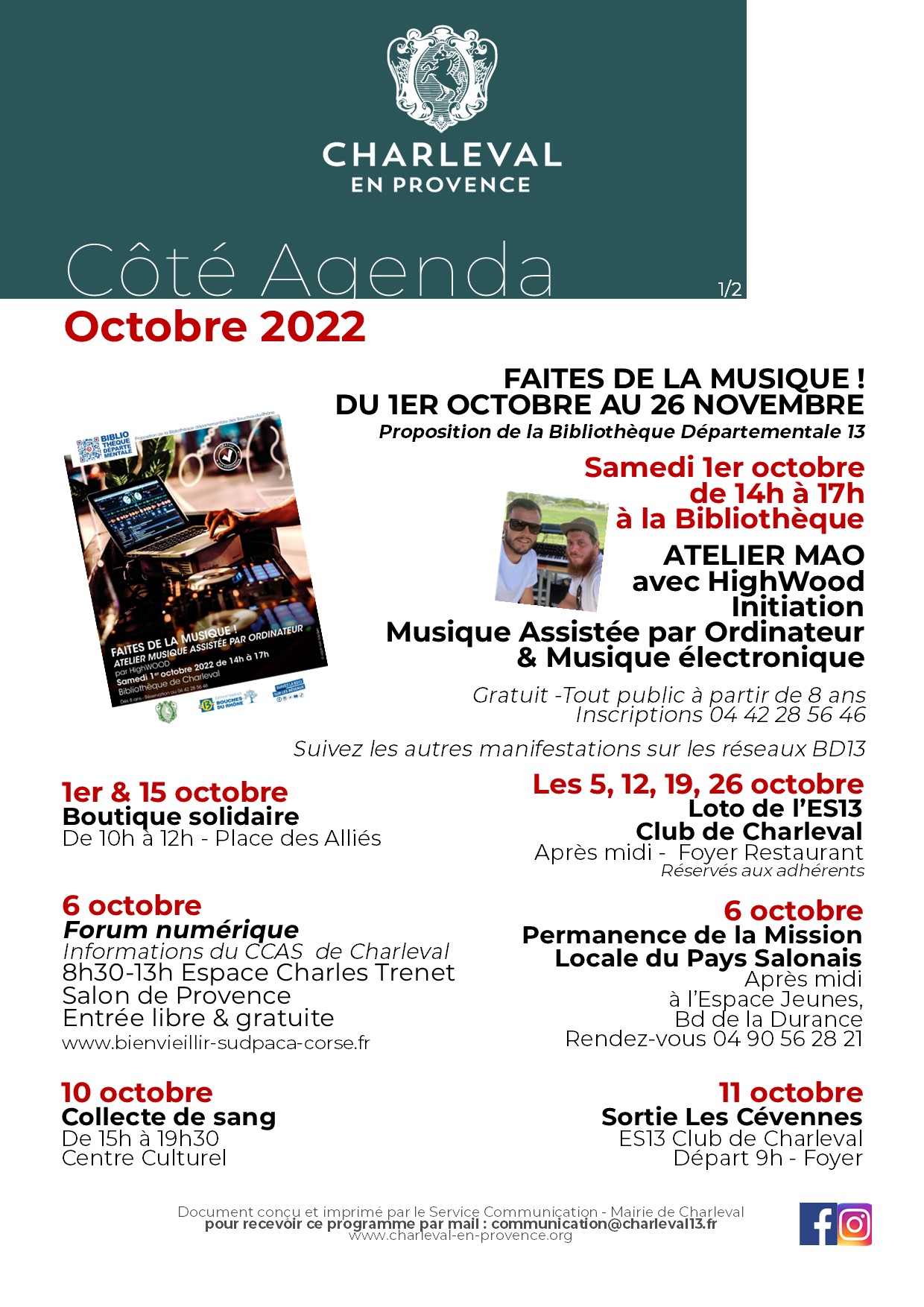 Octobre 2022 page 1 cot agenda Charleval