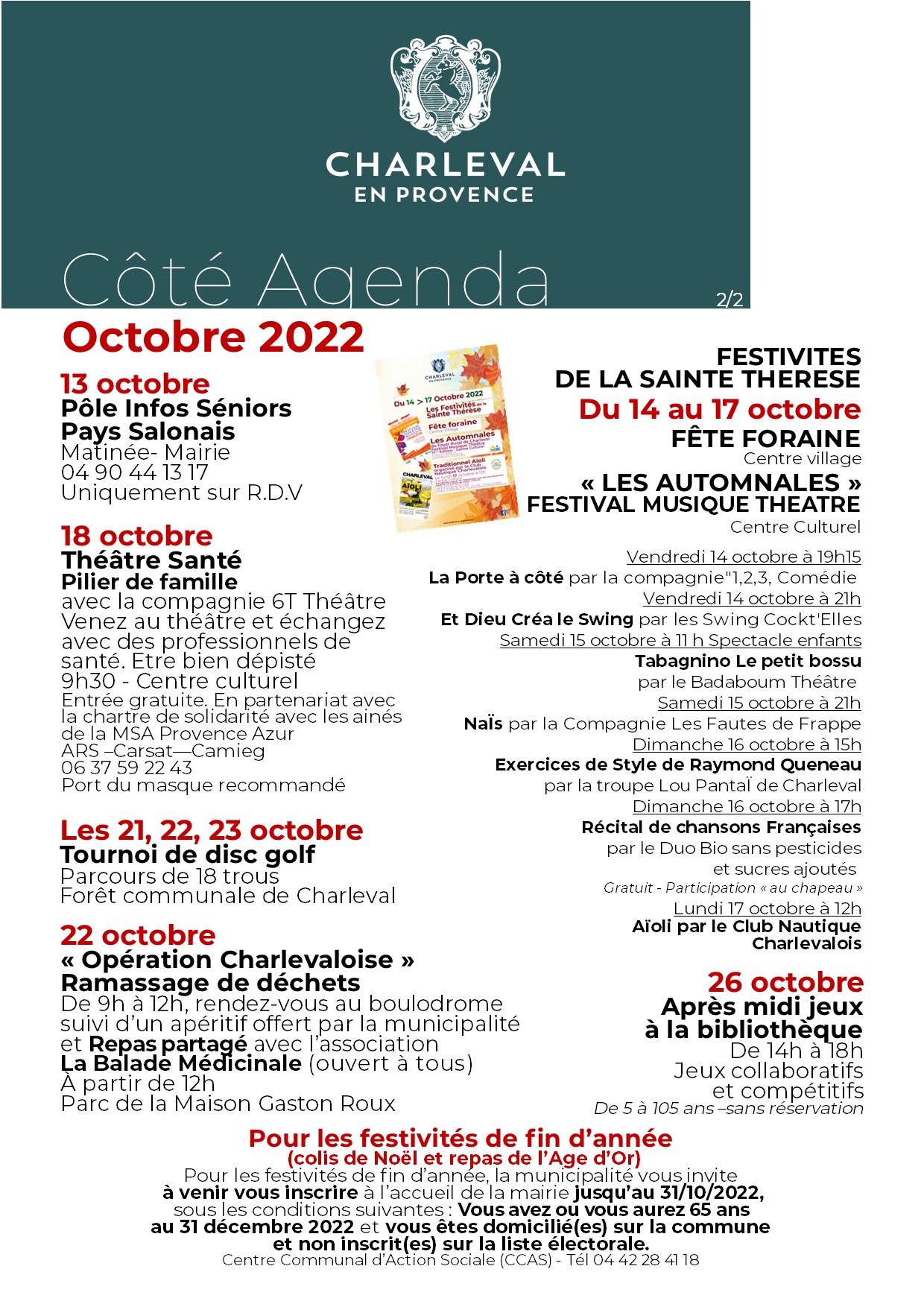 Octobre 2022 page 2 cot agenda Charleval 2