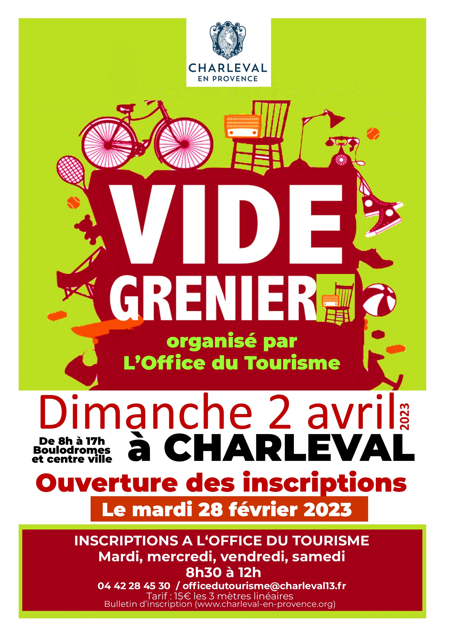 affiche vide grenier 2023 A3 avec ouverture inscriptions